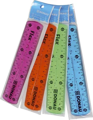 Image de DONAU 5410100-99 Règle transparente 15 cm assortie