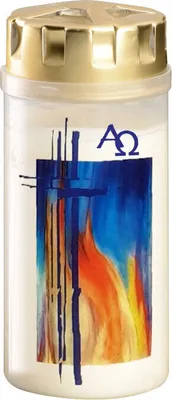Produktbild von AETERNA Grablicht Osterkerze "Flammenmotiv"