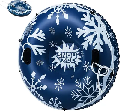 Image de ASKSA Luge gonflable unisexe Snowtube épaississement PVC hiver extérieur sport neige pneu luge, 100cm