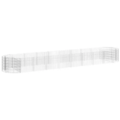 Image de vidaXL Gabion haut-plateau Fer galvanisé 500x100x50 cm