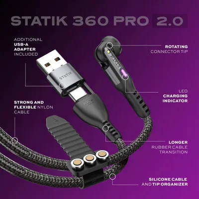 Immagine prodotto di Statik 360 PRO 2.0 cavo USB magnetico (2 m)