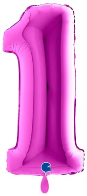 Immagine prodotto di Pallone gonfiabile numero 1 viola 102cm extra large