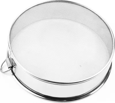 Produktbild von Manuelles Mehlsieb aus Edelstahl für die Küche, zum Kochen und Backen, Silber