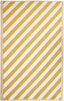 Produktbild von Domarex Moderner Outdoor-Teppich für Terrasse, Balkon und Garten - 120x170 cm, wasserdicht und witterungsbeständig - Mostaza GELB