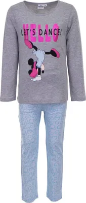 Produktbild von Disney Minnie Maus Schlafanzug Bequemer Baumwoll-Pyjama Nachtanzug für Kinder Grau 3 Jahre