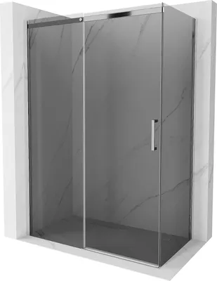 Image de Mexen Omega Cabine de douche pliante 130 x 70 cm, Noir graphite, Chrome - 825-130-070-01-40