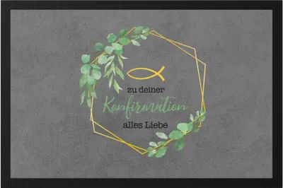 Produktbild von Zu deiner Konfirmation alles Liebe Fußmatte Konfirmationsgeschenk Mädchen Patenkind Kirche