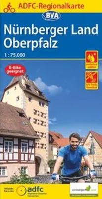 Produktbild von ADFC-Regionalkarte Nürnberger Land/ Oberpfalz, 1:75.000, mit Tagestourenvorschlägen, reiß- und wetterfest, E-Bike-geeignet, GPS-Tracks Download