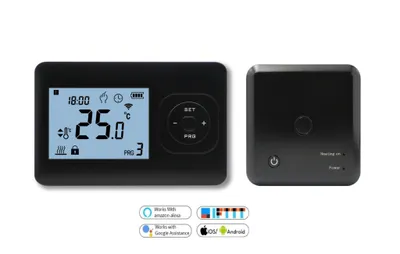 Immagine prodotto di QH Wifi Basic drahtloser programmierbarer Thermostat schwarz