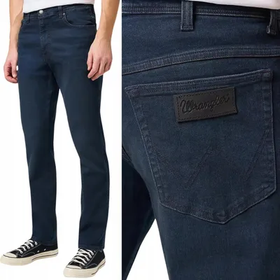 Produktbild von Wrangler TEXAS SLIM Bruised River MARINEBLAU JEANS W33 L30