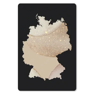 Produktbild von MuchoWow® Mauspad Mousepad Karte - Deutschland - Glitter 18x27 cm - Mousepads - Maus Mat - Pad - Mausunterlage