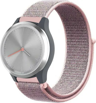 Produktbild von Strap-it Garmin Vivomove 3s - 39mm Nylonarmband - Rosa Sand
