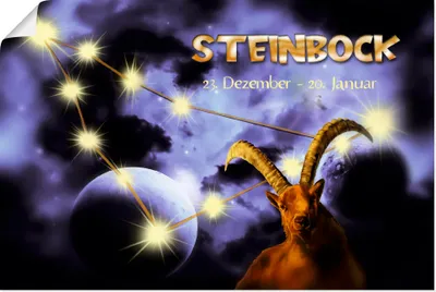 Produktbild von ARTland Poster Sternzeichen - Steinbock Größe: 120x80 cm