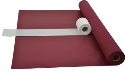 Produktbild von Sensalux Kombi-Set 1 Tischdeckenrolle 1m x 25m bordeaux + Tischläufer 15cm weiß