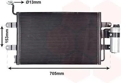 Produktbild von VAN WEZEL 58005181 Kondensator Klimaanlage Klimakondensator für SEAT Ibiza II (6K1) +Trockner