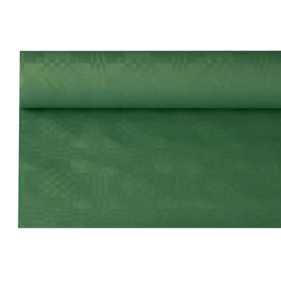 Produktbild von 336 Rollen Papiertischtuch mit Damastprägung 8 m x 1,2 m dunkelgrün