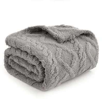 Image de Couverture pour chien, couverture douillette de 100x120 cm, couleur gris clair, en polaire, lavable