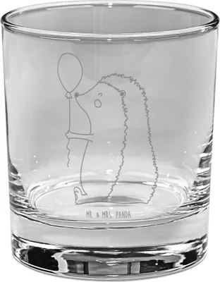 Produktbild von Mr. & Mrs. Panda Glas Igel Luftballon - Transparent - Geschenk, Gute Laune, für Gin, Ginglas, Geburtstag, Herzlichen Glückwunsch, gravur, Longdrinkglas, Happy Birthday