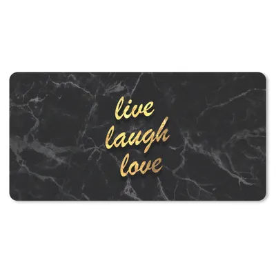 Produktbild von MuchoWow® Mauspad Mousepad Zitat - Leben - Liebe - Gold - Marmor 60x30 cm - Mousepads - Maus Mat - Pad - Mausunterlage - Nachhaltig