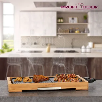 Produktbild von ProfiCook Teppanyaki-Grill PC-TYG 1143 mit umweltfreundlichemBambusrahmen
