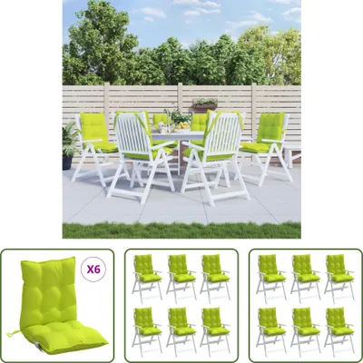 A collage of images showing outdoor furniture cushions and a dining set.
