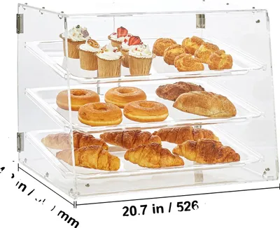 Produktbild von Acryl-n-Vitrine, abnehmbare Regale, Doppeltür-Design, 3-Schichten