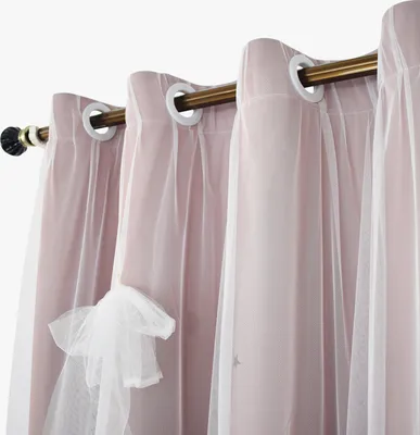 Produktbild von Topchances 1 Panel Gardinen Vorhänge, Verdunklungsvorhänge Kinderzimmer& Schlafzimmer, Stern Vorhänge Schlafzimmer Wohnzimmer Bunte Doppelschicht Stern Fenstervorhänge (Rosa+Blau,52*63 Zoll)