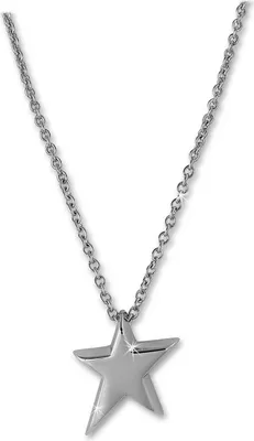 Produktbild von Amello Damen Halskette Edelstahl 50cm Stern Schmuck silber glänzend D2ESKX25J