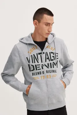Produktbild von Blend 20714276 Herren Sweatjacke Kapuzenjacke Hoodie mit Kapuze und Print Reißverschluss