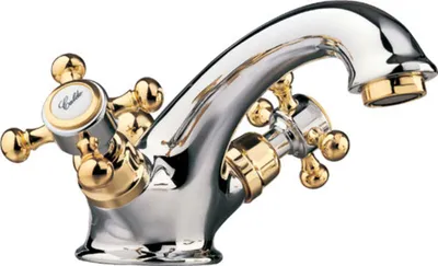 Image de Sapho Reitano Rubinetteria Antea - Mélangeur lavabo avec bec, chrome/or 3172