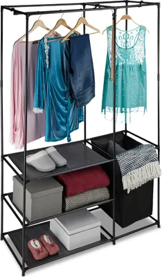 Produktbild von relaxdays Offener Kleiderschrank mit Wäschekorb