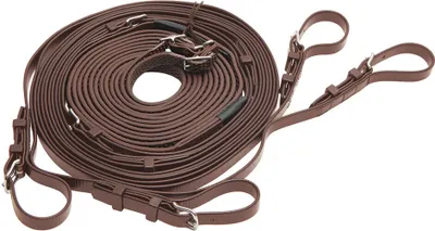 Produktbild von Zilco R-Grip Fahrleine Zweispänner komplett braun Full