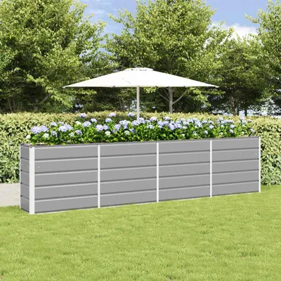 Productafbeelding van Maison Exclusive - Plantenbak, lichtgrijs, 320 x 40 x 75 cm, staal