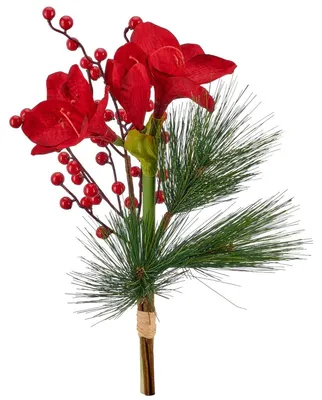 Produktbild von Gasper Strauß mit Amaryllis & Beeren 48 cm dunkelrot