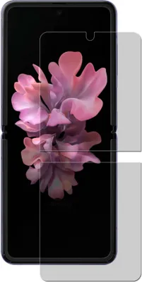 A close-up of a smartphone screen protector with a floral design.