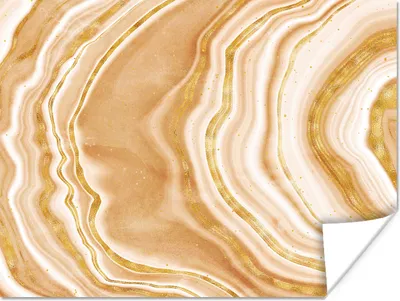 Produktbild von MuchoWow® Poster Achat Stein - Gold - Edelsteine - Luxus 160x120 cm - Foto Plakat