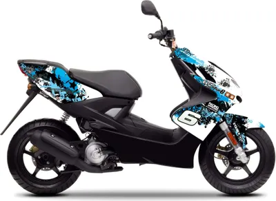 Zdjęcie produktu dla Niebiesko-czarny zestaw grafik Stage6 dla Yamahy Aerox do 2013 r