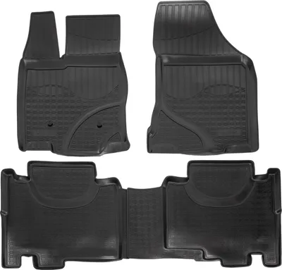 Image de Tapis De Sol En Caoutchouc TPE Pour Ford Edge 2007-2014 4pcs, Système de Fixation Bord Haut Noir Antidérapant Toutes Saisons