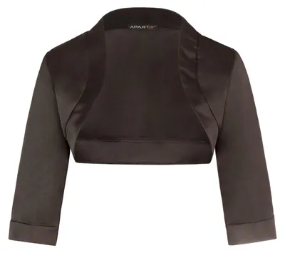 Productafbeelding van ApartFashion dames satijnen bolero trui, zwart, normale pasvorm