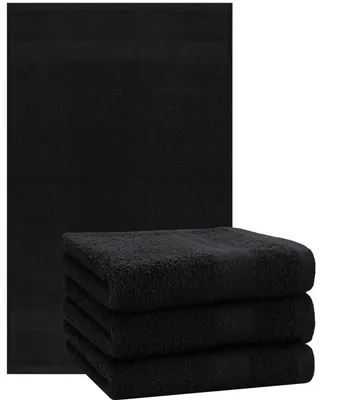 Produktbild von Betz 4 Stück Handtücher 50x100 cm PREMIUM  100% Baumwolle  Farbe: schwarz