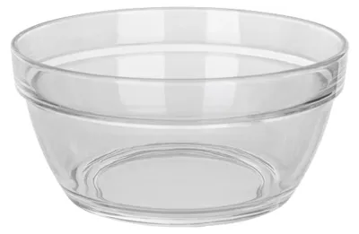 Obrázok produktu pre Sklenená miska – miska na šalát – dezertná miska – miska na občerstvenie – priehľadná – 17 cm – 1 kus