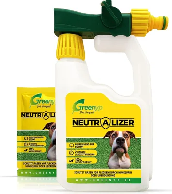 Produktbild von Greenyp Neutralizer I Urin neutralisieren dank Effektive Mikroorganismen I 100% organischer Bodenaktivator für Rasen I Kanister mit 2x12g für je 600m2