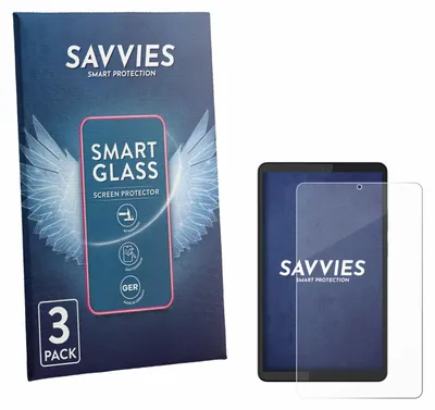 Produktbild von 3x Savvies Schutzglas Folie für Lenovo Tab One 8.7" 9H Panzer Schutzfolie Glas Displayschutz klar transparent