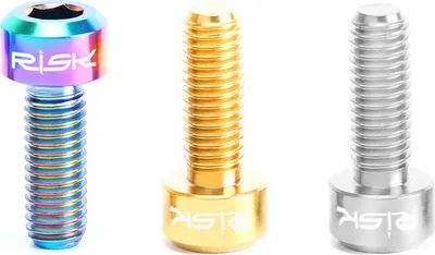 Produktbild von RISK 2PCS M5 ¡Á 14mm Titanium Bolzen fš¹r Bike Thumb Shifter Feste Schrauben Ti Verbundene Sechskant Ti Schrauben Ti Fastener MTB Fahrrad Teile