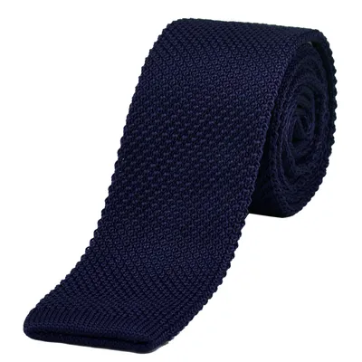 Produktbild von DonDon schmale Strickkrawatte 5 cm - dunkelblau