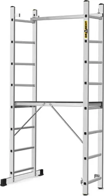 Produktbild von Drabest - Viacúčelový rebrík + lešenie BASIC - Rebríkové lešenie 2x8, nosnosť plošiny: 150 kg, rozmery plošiny 33x114 cm