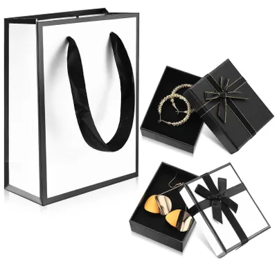 Produktbild von Set bestehend aus 2 Geschenkboxen mit Deckel und 1 Geschenktüte