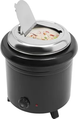Produktbild von Elektrischer Suppenwärmer - Tisch-Suppentopf 13 L - 400 W - Warmhaltegerät für Buffet und Catering - Schwarz
