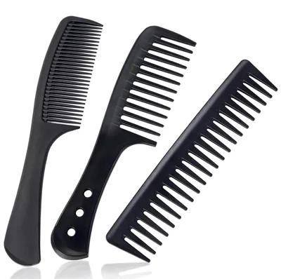 Produktbild von Friseur Kamm Set Kohlefaser Breiter Zahnkamm Männer Haarkamm Locken Lange Haare