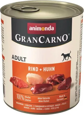 Produktbild von ANIMONDA GranCarno Adult Beef with chicken - Nassfutter für Hunde - 800g